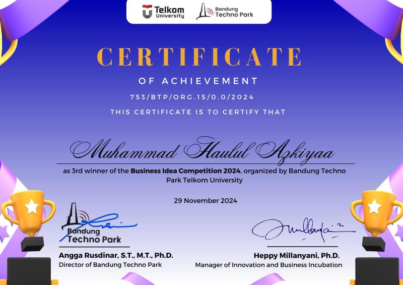 3rd Winner of Business Idea Competition 2024 - Media 1