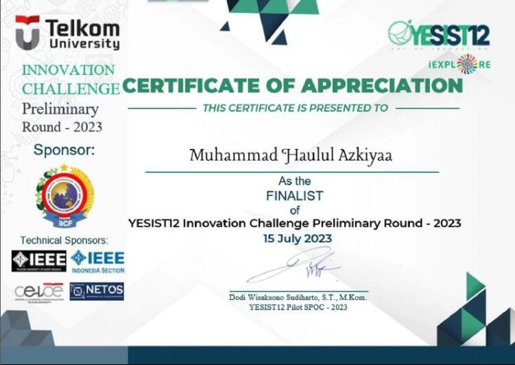 Finalist of YESIST12 Innovation Challenge Preliminary Round 2023 - Media 1